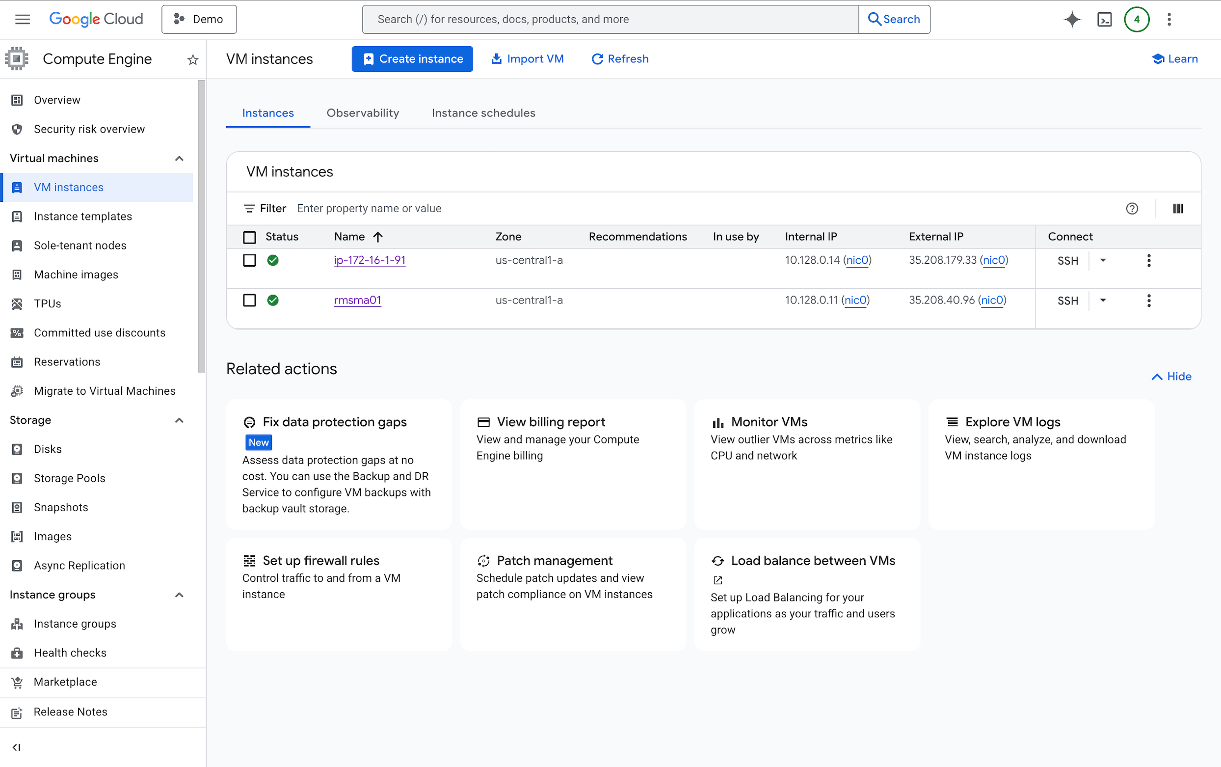 VM migration to Google Cloud Engine (GCE)