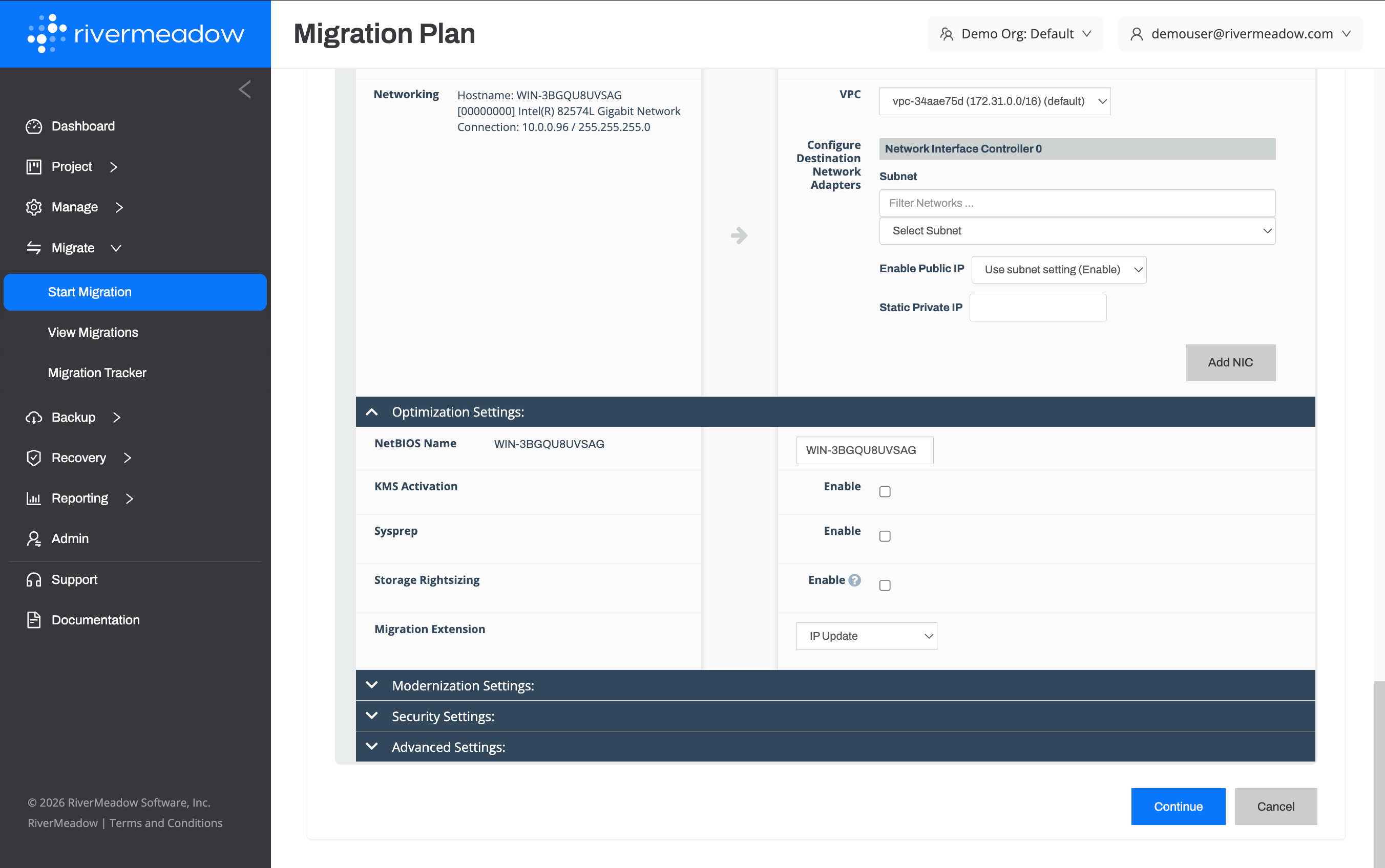 Migration Extension