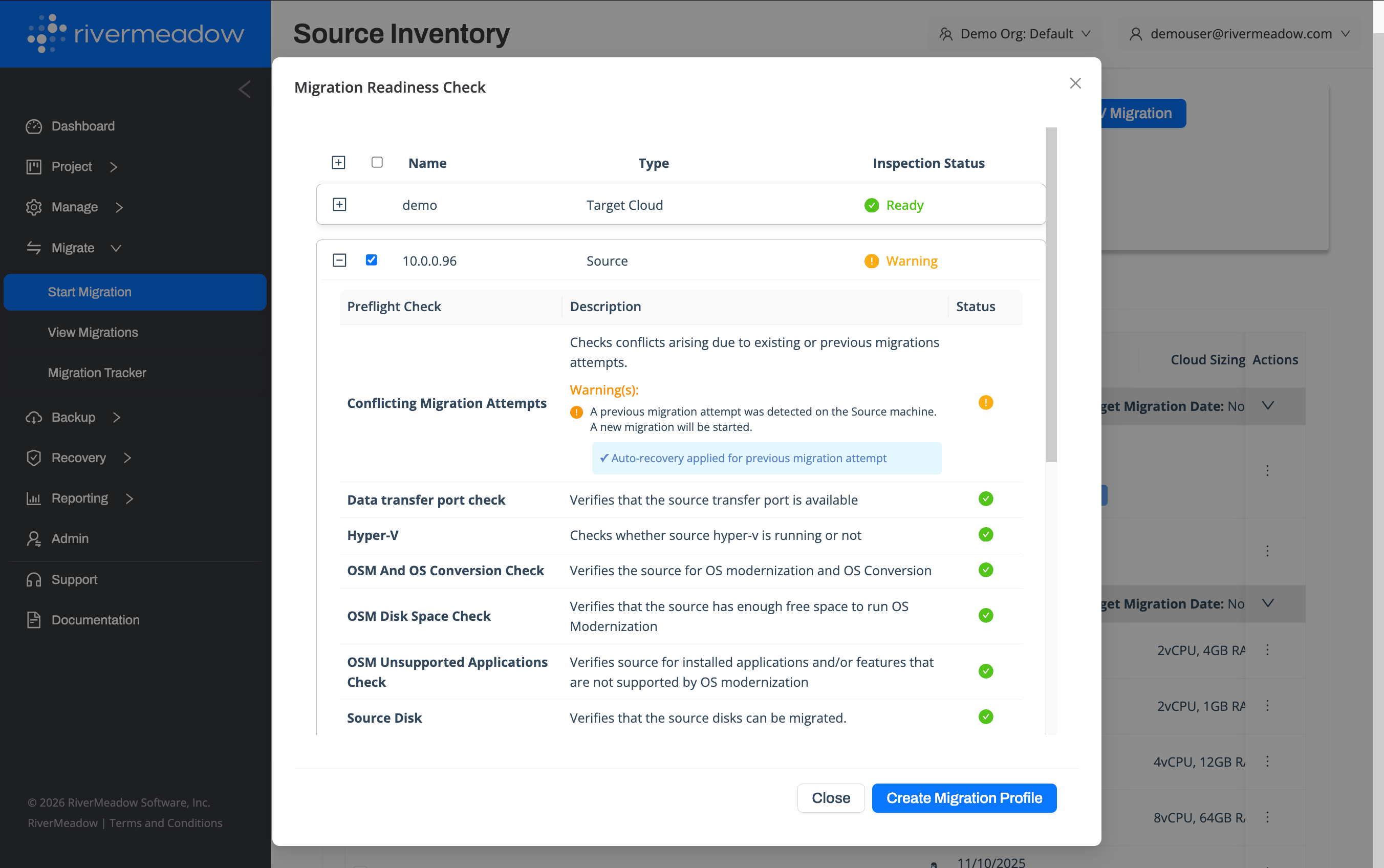 Preflight Migration Checks