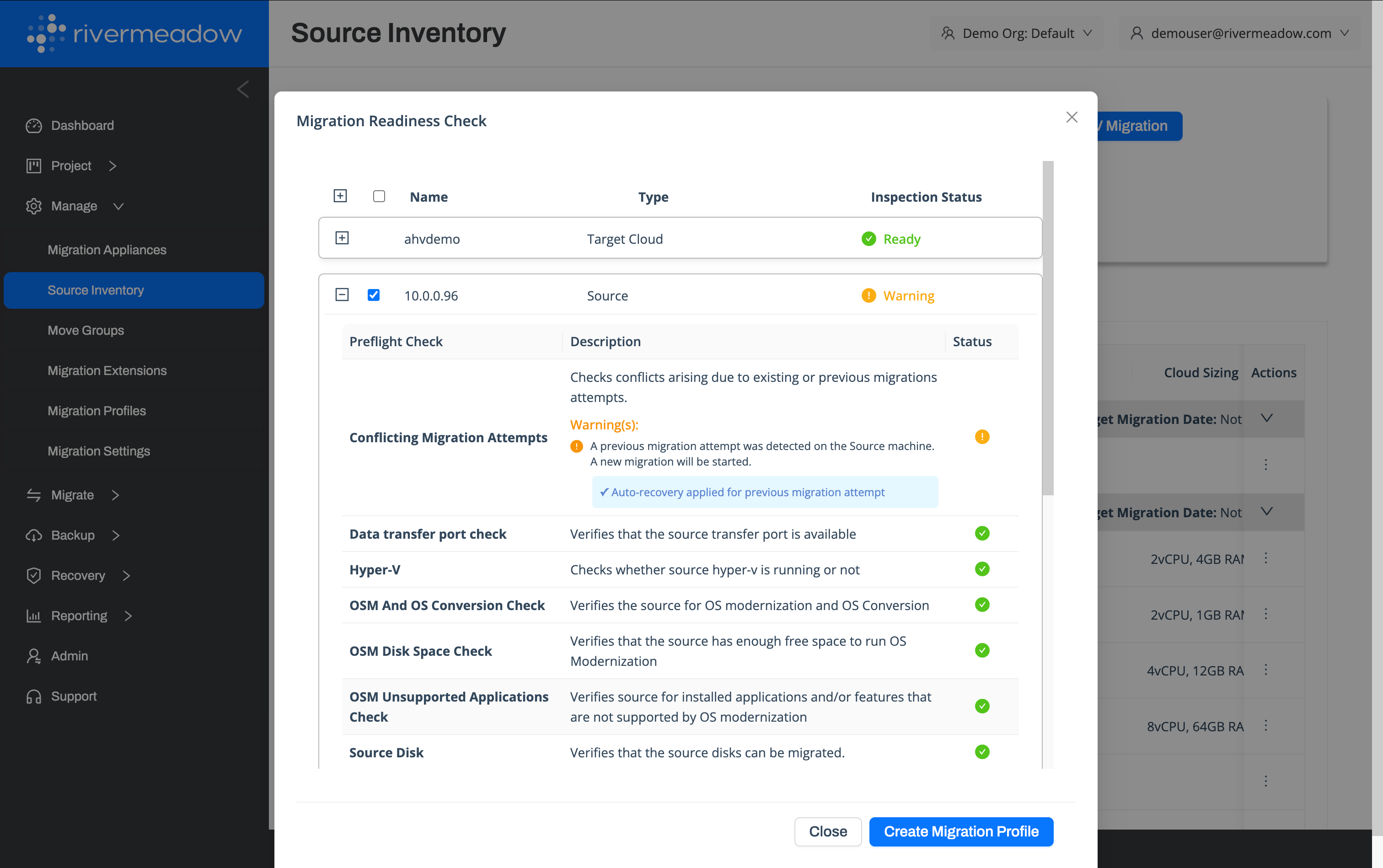 Preflight Migration Checks